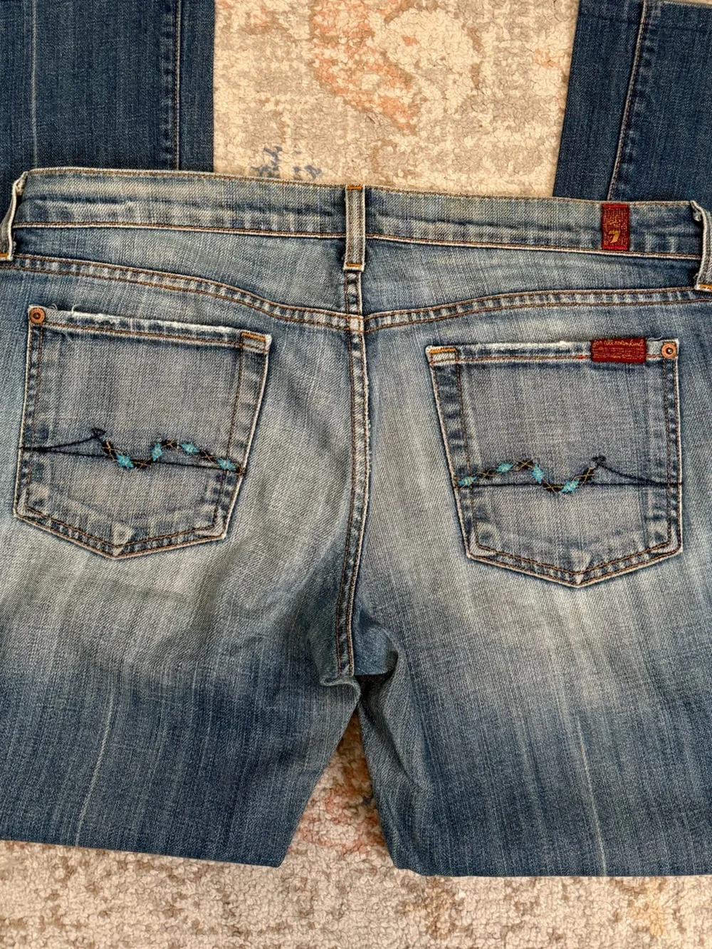 7 For All Mankind Bootcut Jeans Light Wash Stretch Denim Y2K